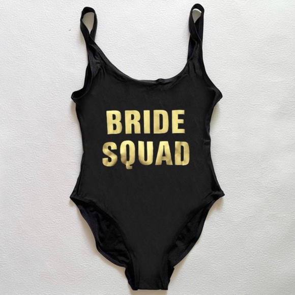 Bride squad one piece swimsuit - Picture 4 of 4